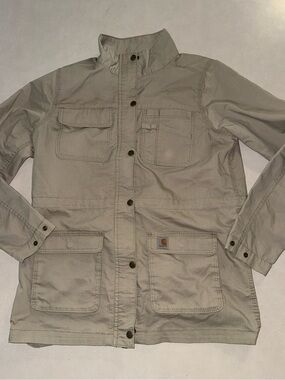 Carhartt Smithville Jacket Women Size Medium M Utility Pockets Chore Lightweight